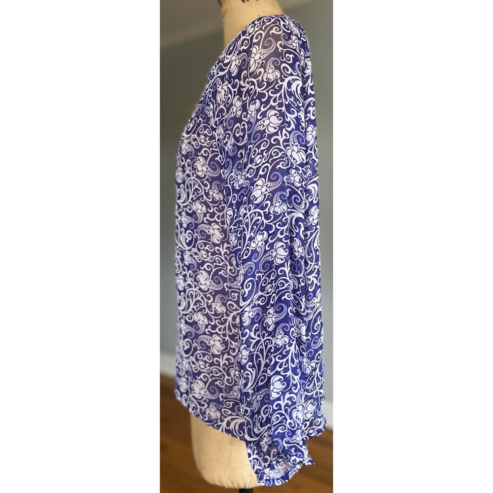 TAJ by Sabrina Crippa Beaded 100% Silk Lightweight Top XS - Picture 4 of 13